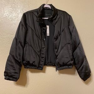 Sanctuary black chevron quilted jacket in Medium NWT